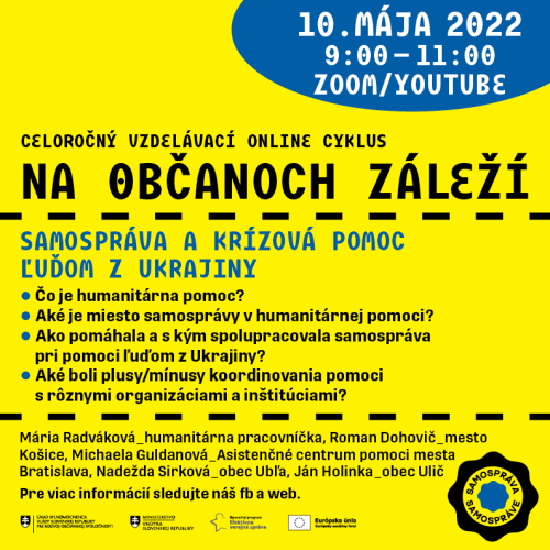 Participácia - máj 2022- Na občanoch záleží