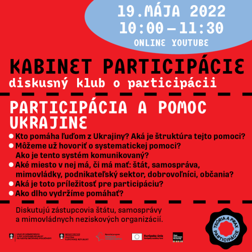 Kabinet participácie - 19.5 2022